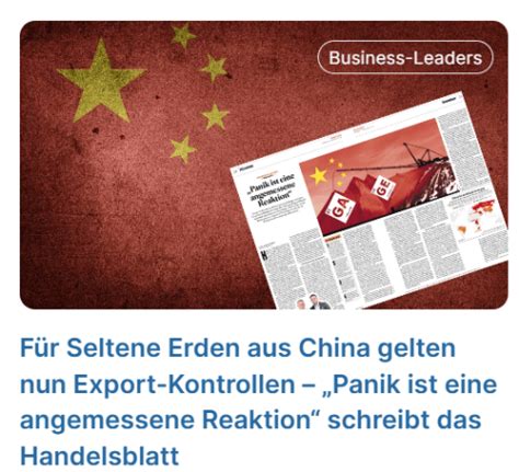 exportbeschränkungen china seltene erden
